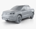 Volkswagen Tarok 2019 Modèle 3d clay render