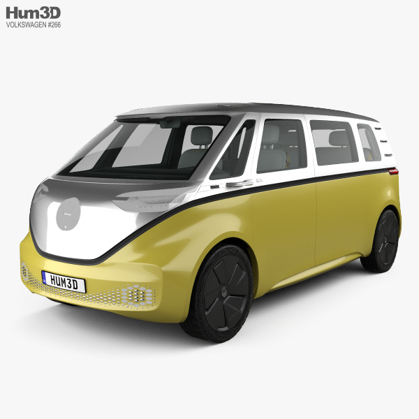 Volkswagen ID Buzz concept with HQ interior 2017 3D model