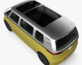 Volkswagen ID Buzz concept с детальным интерьером 2017 3D модель top view