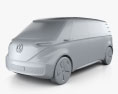Volkswagen ID Buzz concept с детальным интерьером 2017 3D модель clay render