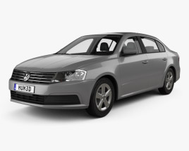 Volkswagen Lavida sedan with HQ interior 2017 3D model
