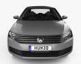 Volkswagen Lavida 세단 인테리어 가 있는 2017 3D 모델  front view