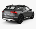 Volkswagen Tiguan Off-road HQインテリアと 2017 3Dモデル 後ろ姿