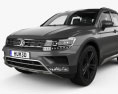 Volkswagen Tiguan Off-road с детальным интерьером 2017 3D модель