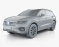 Volkswagen Touareg Elegance з детальним інтер'єром 2021 3D модель clay render