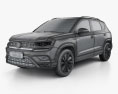 Volkswagen Tharu 2022 3D模型 wire render
