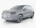 Volkswagen Tharu 2022 3d model clay render