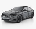 Volkswagen Jetta SEL Premium US-spec 2022 Modèle 3d wire render