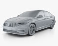 Volkswagen Jetta GLI US-spec 2020 3d model clay render