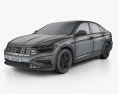 Volkswagen Jetta R-Line US-spec 2022 3Dモデル wire render