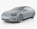 Volkswagen Jetta R-Line US-spec 2022 3Dモデル clay render