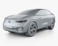 Volkswagen ID Crozz II з детальним інтер'єром 2017 3D модель clay render