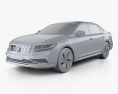 Volkswagen Passat PHEV CN-spec з детальним інтер'єром 2021 3D модель clay render