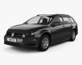 Volkswagen Golf variant Comfortline 2019 3D-Modell