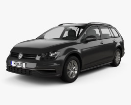 Volkswagen Golf variant Comfortline 2019 3D model