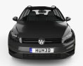Volkswagen Golf variant Comfortline 2019 Modello 3D vista frontale