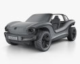 Volkswagen ID Buggy 2020 3D-Modell wire render