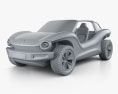 Volkswagen ID Buggy 2020 3D-Modell clay render
