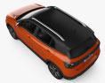 Volkswagen T-Cross Highline 2022 3D-Modell Draufsicht