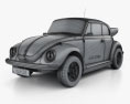 Volkswagen e-Beetle 2019 3D-Modell wire render