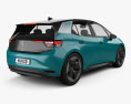Volkswagen ID.3 2022 3D模型 后视图