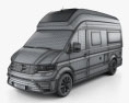 Volkswagen Crafter Grand California 600 2023 3D-Modell wire render
