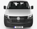 Volkswagen Transporter Doppelkabine Pickup 2022 3D-Modell Vorderansicht