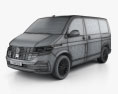 Volkswagen Transporter Multivan Bulli 2022 Modello 3D wire render
