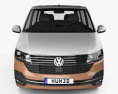 Volkswagen Transporter Multivan Bulli 2022 Modèle 3d vue frontale