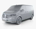 Volkswagen Transporter Multivan Bulli 2022 Modello 3D clay render