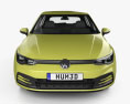Volkswagen Golf Style 5 portas hatchback 2023 Modelo 3d vista de frente