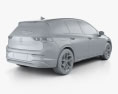 Volkswagen Golf Style 5 puertas hatchback 2023 Modelo 3D