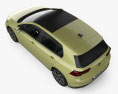 Volkswagen Golf R-Line 5도어 해치백 2023 3D 모델  top view