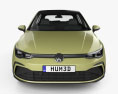 Volkswagen Golf R-Line 5门 掀背车 2023 3D模型 正面图