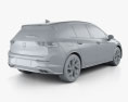 Volkswagen Golf R-Line 5 puertas hatchback 2023 Modelo 3D