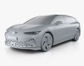 Volkswagen ID Space Vizzion 2021 3D модель clay render