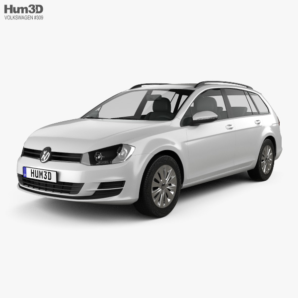Volkswagen Golf variant Trendline 2019 3D模型