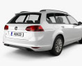 Volkswagen Golf variant Trendline 2019 3D-Modell