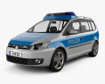 Volkswagen Touran Policía de Alemania 2015 Modelo 3D
