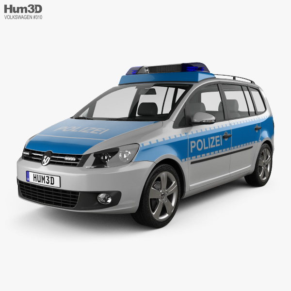Volkswagen Touran Police Germany 2015 3D model