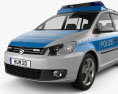 Volkswagen Touran Поліція Німеччини 2015 3D модель