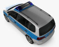 Volkswagen Touran ドイツ警察 2015 3Dモデル top view