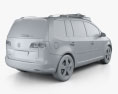 Volkswagen Touran Поліція Німеччини 2015 3D модель