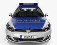 Volkswagen Golf variant Police Germany 2019 3d model front view