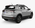 Volkswagen T-Cross Highline with HQ interior 2022 3d model back view