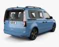 Volkswagen Caddy Life 2023 3D-Modell Rückansicht