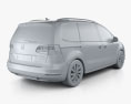 Volkswagen Sharan 인테리어 가 있는 2019 3D 모델 