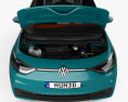 Volkswagen ID.3 1st з детальним інтер'єром та двигуном 2022 3D модель front view