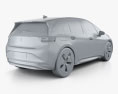 Volkswagen ID.3 1st с детальным интерьером и двигателем 2022 3D модель