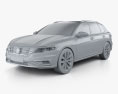 Volkswagen Gran Lavida 2021 3D-Modell clay render